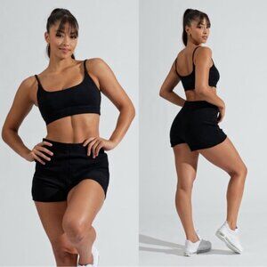 BuffBunny | Onyx Black Cloud Bralette Sports Bra | Size Extra Large
